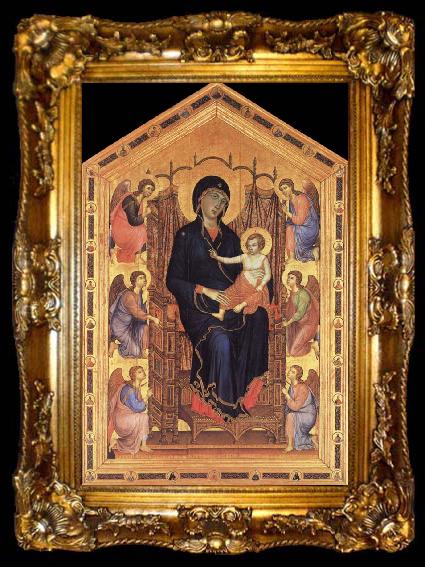 framed  Duccio di Buoninsegna Madonna and Child Enthroned with Six Angels, ta009-2